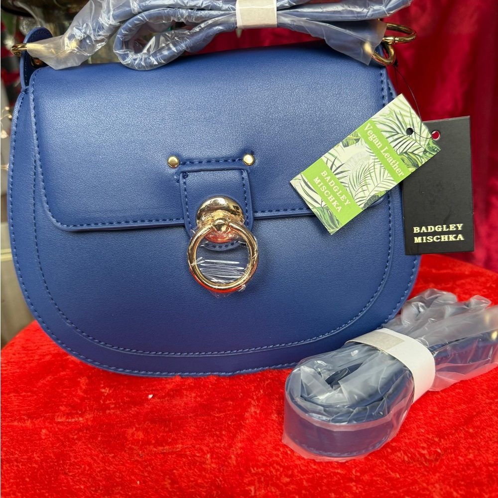 Badgley Mischka Royal Blue Crossbody Bag